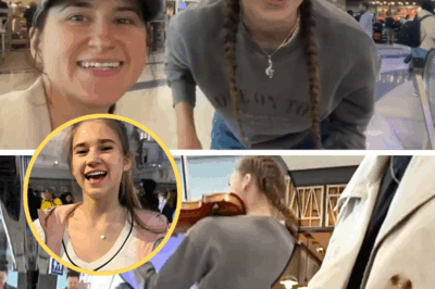Karolina Protsenko Leaves Airport Goers in Awe with a Stunning Violin Performance—Joined by Mom Ella on Piano for a Heartfelt Rendition of Elvis Presley’s Classic “Can’t Help Falling in Love” 😱✨