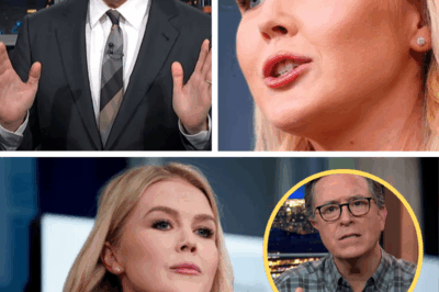 SHOCKING SHOWDOWN: Karoline Leavitt Hijacks Stephen Colbert’s Stage in Fiery Clash—Studio Audience Gasped as Interview Spirals Out of Control, Segment Abruptly Cut, and Colbert Left Frozen in Total Silence!