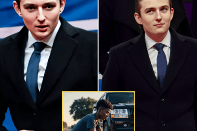 UNEXPECTED LIFE-CHANGING MOMENT: Young Boy Helps a Stranger with a Flat Tire—But What Happens the Next Day Leaves Him STUNNED! When Jaden Stopped to Help a Man in Need, He Never Imagined He Was Assisting Barron Trump. The Kind Gesture Went Unnoticed—Until a Luxurious Black SUV Showed Up Outside His House the Very Next Day, With Barron Trump Himself Stepping Out to Deliver a Shocking Surprise That Would FOREVER Change the Course of Jaden’s Life. Discover the Heartwarming Truth Behind This Miraculous Encounter and Why One Simple Act of Kindness Set Off an Unbelievable Chain of Events. Full story in the comment 👇👇