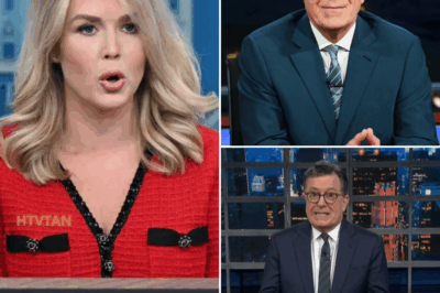 EXCLUSIVE, EXPLOSIVE: Karoline Leavitt DEMANDS indefinite suspension of The Late Show After Stephen Colbert Orders Her to be DRAGGED OFF Stage! In a stunning turn of events, Karoline Leavitt is calling for The Late Show with Stephen Colbert to be suspended indefinitely after a shocking incident where Colbert ordered security to forcibly remove her from the stage. What began as a routine appearance quickly spiraled into chaos, with Colbert’s on-air actions escalating tensions to the breaking point. Leavitt, visibly outraged, has now demanded the show face consequences, sparking an uproar across social media. What led to this explosive confrontation, and what will be the fallout for both Colbert and the show? The drama is only beginning, and the shocking details will leave you questioning everything
