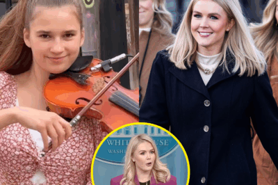 TOWN STUNNED: Karoline Leavitt’s SHOCKING Response to a Girl’s HAUNTING Violin Performance ALTERS a Family’s Fate FOREVER!  Mesmerized by a young violinist’s eerie street melody, Leavitt’s jaw-dropping act of compassion rewrote a family’s destiny, leaving a community reeling and sparking a viral #LeavittLegacy frenzy! What unbelievable twist captivated thousands, and what hidden motives fueled her move? The world’s buzzing—dive into the electrifying drama!