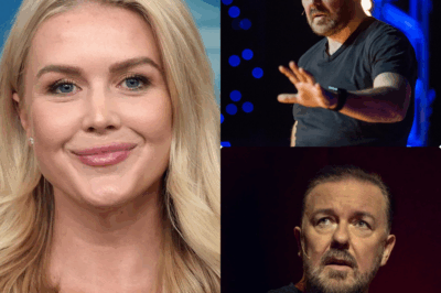 LIVE TV EXPLOSION: Karoline Leavitt’s DEVASTATING Takedown of Ricky Gervais SHOCKS the World—Cryptic Jab EXPOSES a Hidden Scandal! 😱 In a blistering live TV clash, Karoline Leavitt obliterates Ricky Gervais with a savage comeback that leaves the audience stunned and the host reeling. Her chilling, cryptic remark hints at a dark conspiracy lurking beneath the surface, sparking a social media firestorm. #LeavittVsGervais dominates online, with fans cheering and critics enraged. Was this a fearless stand or a calculated trap?