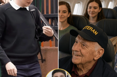 Bᴀʀʀᴏɴ Tʀᴜᴍᴘ Quietly Gave Up His First-Class Seat—When a Frail War Hero Took His Place, the Entire Plane Went Silent… No announcement. No cameras. Just a powerful moment of unexpected grace. Passengers froze. The cabin crew wiped away tears. What Bᴀʀʀᴏɴ did in that moment is now being called one of the most touching gestures in modern air travel 👇👇