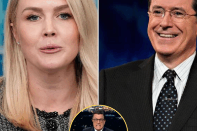 WHAT BEGAN AS A PLAYFUL INTERVIEW TURNED INTO A FULL-BLOWN CHAOS WHEN KAROLINE LEAVITT FLIPPED THE SCRIPT ON STEPHEN COLBERT—THE EXPLOSIVE MOMENT THAT SHOCKED THE STUDIO! What was intended to be a lighthearted segment quickly spiraled into a heated clash when Karoline Leavitt, armed with sharp facts and fire, flipped the script on Stephen Colbert. With zero tolerance for media spin, Leavitt directly called out Colbert for his selective outrage and double standards, causing gasps to echo throughout the studio. The studio went silent, the audience laughter died down, and producers scrambled in disbelief. In an unprecedented move, the segment was abruptly cut short. This wasn’t just a clash—it was a cultural detonation that’s sending shockwaves through America’s media war. Watch the explosive moment now! 👇👇👇