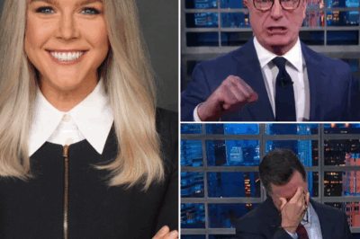 “DON’T YOU DARE TWIST MY WORDS!” — KAROLINE LEAVITT FIRES BACK AT STEPHEN COLBERT IN EXPLOSIVE LIVE SHOWDOWN THAT STUNS THE STUDIO! What started as a tense political exchange turned into an all-out televised brawl when Stephen Colbert made a jaw-dropping accusation—only to have Karoline Leavitt shut him down with a fiery response. “Don’t you dare twist my words,” she snapped, leaning in as the audience went silent. The air grew thick with tension as Colbert fumbled for a retort, and producers reportedly panicked behind the scenes. What did Colbert say that triggered Leavitt’s explosive clapback—and why is this moment going viral across the nation? Read the full story below 👇👇👇