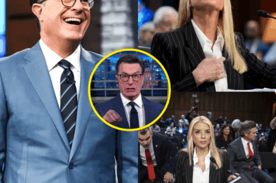 PAM BONDI’S SHOCKING ATTACK SHUTS DOWN STEPHEN COLBERT LIVE: Her PROFANE RANT Forces Producers to HALT the Show—Chaos Escalates to UNTHINKABLE LEVELS!  Get ready for the most jaw-dropping TV meltdown that’s ripping through the internet! Pam Bondi unleashed a savage, expletive-filled tirade on Stephen Colbert during a live taping of The Late Show, leaving Colbert speechless, the audience in stunned silence, and producers scrambling to stop the chaos as the segment spiraled out of control. What began as a brutal verbal assault quickly escalated into wild, unhinged actions that shocked everyone in the studio.  Was this a calculated takedown, or did Pam lose control in an explosive moment of rage? What did Pam do next that had Colbert, the crew, and viewers completely floored?