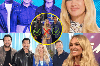 CARRIE UNDERWOOD’S AMERICAN IDOL FATE ON THE LINE: Fans DEMAND Her EXIT Amid Scandalous Mistakes—Is Redemption Possible, or Is a Brutal OUSTING Looming?  Get ready for a scandal that’s shaking American Idol to its core! Carrie Underwood, once the golden girl of the show, is now at the center of an explosive fan revolt, with millions of viewers demanding she be removed from the judging panel after a series of shocking missteps. Social media is on fire, with fans calling for producers to “save the show” by axing Carrie, accusing her of sabotaging the show’s future with her decisions.  But it’s not all hate—there’s a fierce faction of loyal supporters pleading for Carrie’s redemption, believing she can recover from these blunders and reclaim her place. However, whispers of a deeper, darker power struggle behind the scenes are adding fuel to the fire. Are Carrie’s mistakes part of a sinister plot to destroy her legacy once and for all?