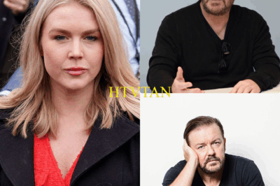 THIS JUST HAPPENED: KAROLINE LEAVITT OBLITERATES RICKY GERVAIS ON LIVE TV—HER SAVAGE CLAPBACK LEAVES THE AUDIENCE STUNNED AND THE HOST SCRAMBLING!  Get ready for the most jaw-dropping live TV showdown of the year! Karoline Leavitt, the unrelenting political powerhouse, went head-to-head with Ricky Gervais in an unexpected clash that sent shockwaves through the studio. What started as a cheeky exchange escalated quickly, as Gervais’ signature sarcasm met Leavitt’s fiery, no-holds-barred response. The host was left scrambling, unable to regain control, while fans exploded on social media, calling it one of the most shocking moments in live TV history.  What exactly did Karoline say that stunned the room into silence and flipped the script on Gervais? The internet is ablaze with heated debate—did Karoline take down the comedic legend, or was it all just a brutal back-and-forth?