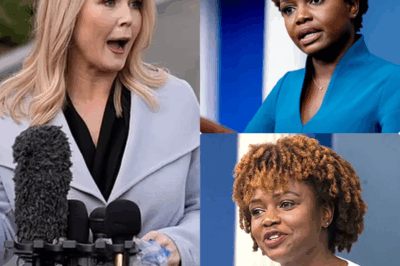 SHOCKING MELTDOWN: Karoline Leavitt’s SCATHING Takedown of Karine Jean-Pierre Turns PERSONAL—Her FINAL BLOW SHATTERS the Room in CHAOS! 😱 In a blistering live TV clash, Karoline Leavitt and Karine Jean-Pierre’s fiery argument escalates into a personal war, with Leavitt delivering a jaw-dropping strike that leaves Jean-Pierre speechless! The studio erupts as whispers of a hidden agenda circulate. #LeavittVsJeanPierre trends, splitting the internet in a fiery uproar! Was this a calculated ambush or raw truth exposed?
