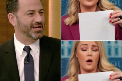 Karoline Leavitt KICKED OFF Jimmy Kimmel Live!—The EPIC Live TV Moment That Had Everyone Talking! In an explosive moment on Jimmy Kimmel Live!, Karoline Leavitt was dramatically kicked off the stage during a heated interview that left viewers in shock. What started as a typical TV appearance quickly spiraled out of control when tensions flared over a controversial topic. Leavitt, unflinching in her stance, clashed with Kimmel, and the fiery exchange reached its boiling point, leading to her abrupt removal. The stunned audience watched as Kimmel cut the interview short, leaving fans buzzing with questions.