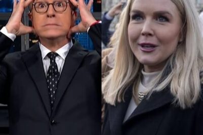 SHOCKING SHOWDOWN: Karoline Leavitt Hijacks Stephen Colbert’s Stage in Fiery Clash—Audience Gasped, Segment Cut Short, and TV History Made! Colbert Left Speechless as Leavitt Turns Comedy Interview into Cultural Confrontation—The Moment That Exposed a Deeper Divide in America’s Media Was This the Night Late-Night TV Lost Control? The Mic-Drop That Left the Studio Silent and the Internet Exploding! 🫨👇