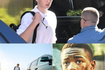 Black Boy Helps Barron Trump with Flat Tire, The Next Day, a Black SUV Showed Up at His House