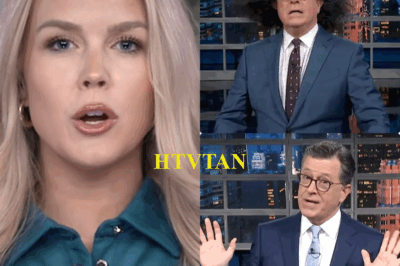 LATE SHOW SHOCKER: Stephen Colbert’s Cruel Attack on Karoline Leavitt Implodes—He’s Left HUMILIATED in Silence! Colbert’s vicious attempt to tear down Leavitt with brutal barbs crumbled as her razor-sharp wit obliterated his onslaught, leaving him stunned! The crowd roared, crowning her a fearless titan—what killer comeback crushed him? The viral frenzy is unstoppable!