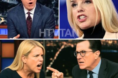 SHOCKING! Pam Bondi HUMILIATES Stephen Colbert LIVE on The Late Show—Audience Left STUNNED, Producers PANIC as Segment Spirals Out of Control! 😱🔥 #TVShowdown Pam Bondi delivered a jaw-dropping comeback on The Late Show that left Stephen Colbert speechless. The brutal moment shocked the audience, causing gasps and reportedly sending producers into a panic. What exactly did Bondi say to completely derail the segment? Want to know how this intense, game-changing moment unfolded? Click below to read all the shocking details of the encounter that’s got the media world buzzing! 👇👇