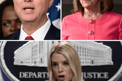 SHOCKING: They’re Finished – Pam Bondi JUST DESTROYED Pelosi and Schiff RIGHT TO THEIR FACES  In an unprecedented and explosive moment, Pam Bondi SHOCKED everyone by calling out Nancy Pelosi and Adam Schiff directly to their faces, exposing their darkest secrets. The tension in the room was palpable as Bondi unleashed a brutal truth bomb that left both political giants visibly stunned and speechless. The revelation was so powerful, it turned the entire situation on its head, making Pelosi and Schiff scramble for cover. What did Bondi reveal that has the political world in chaos? This jaw-dropping moment is sending shockwaves—find out all the shocking details below!