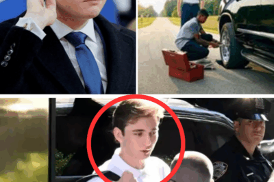 UNBELIEVABLE TWIST: Teen Helps Barron Trump Fix Flat Tire—Next Day, a Mysterious Black SUV Pulls Up at His House, Leaving Neighbors Stunned!