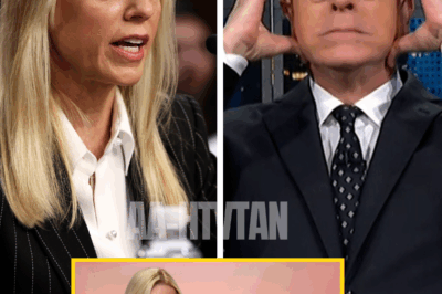 Pam Bondi’s explosive clash with Stephen Colbert leaves ‘Late Show’ audience reeling—live segment spirals as Colbert is silenced, Bondi’s brutal comeback stuns the room, and producers scramble behind the scenes