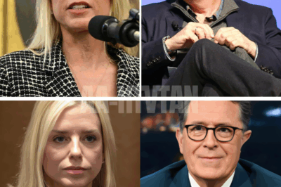 Pam Bondi UNLEASHES jaw-dropping comeback on Stephen Colbert during chaotic Late Show moment that left audience gasping and producers scrambling to cut the segment short