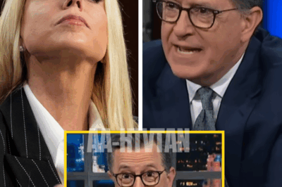 Pam Bondi delivers EXPLOSIVE COMEBACK that leaves Stephen Colbert speechless on live TV—audience gasps, producers scramble, and viewers question if this was Late Show’s most SHOCKING moment ever