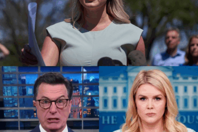 EXCLUSIVE, THIS JUST HAPPENED: Karoline Leavitt SHOCKS America With EXPLOSIVE Confrontation on Colbert’s Show—Hidden Footage Leaks and Sends Media into PANIC MODE! Audience Left SPEECHLESS as Comedy Turns Into CHAOS—What Did She Say to Colbert That Made Producers Cut the Cameras IMMEDIATELY? The TRUTH Behind the Moment EVERYONE Is Desperately Trying to Hide!