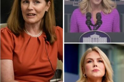“Karoline Leavitt’s Explosive Rebuke of Amy Coney Barrett—‘She’s Abandoned Us’—In a fierce on-air takedown, Karoline Leavitt called out Supreme Court Justice Amy Coney Barrett for her controversial vote with the liberal majority on a critical issue. ‘This isn’t about politics, this is about betrayal,’ Leavitt declared, sparking immediate outrage among conservatives. The clip went viral, dominating Fox News and talk radio, but the real story is what’s happening behind closed doors. Sources close to the GOP are questioning whether Barrett’s vote was part of a larger personal agenda rather than a professional one. Is there more at play here than anyone is willing to admit? The political fallout is just beginning, and the right is more divided than ever.”