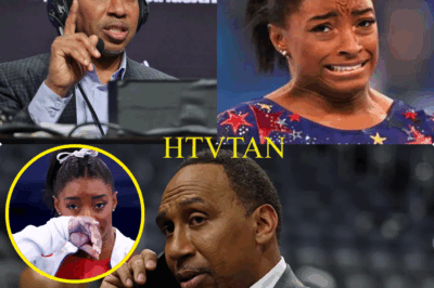 🚨 SPORTS EXPLOSION: Stephen A. Smith SCREAMS On The Phone, SLAMS Simone Biles as ‘NOT REALLY COMPETING’—Supports Riley Gaines in SHOCKING WAR!  In an unbelievable twist that’s sending shockwaves through the sports world, Stephen A. Smith has raged over the phone, bashing Simone Biles for being ‘not really competing’ and fiercely backing Riley Gaines in her heated battle. What followed was a brutal retaliation from Biles, whose vicious words have left fans speechless and the sports world reeling.  What’s really behind this explosive clash? Smith—is he a hero standing up for justice, or a calculated drama king stirring the pot? On the other side, is Simone Biles the undisputed queen of gymnastics, or a victim of a cruel attack? Nashville is in turmoil as social media explodes, with people torn between sides.  Is this a battle for truth, or just another PR stunt to create a media frenzy? The nation is in chaos, trying to figure out who’s right and who’s wrong in this devastating war.