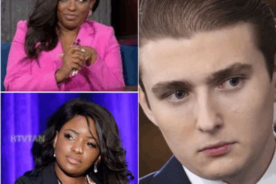 EXCLUSIVE, THIS JUST HAPPENED: Barron Trump HUMILIATED and SILENCED in 7 MINUTES by Jasmine Crockett – The Drama That Left Viewers STUNNED! In a jaw-dropping live confrontation, Barron Trump was ruthlessly put in his place by Jasmine Crockett after she uncovered a shocking secret about his personal life. As tensions escalated, Crockett boldly revealed private details that left Barron speechless, triggering an emotional meltdown right on air. The room was tense as Trump struggled to defend himself, with Crockett’s sharp words cutting through the silence. What was the shocking revelation that completely threw Barron off balance, and why has it sent shockwaves through the media? This explosive moment is already going viral, and the consequences for both Trump and Crockett are sure to escalate