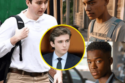 SHOCKING REVEAL: Young Boy Helps Stranger with Flat Tire—What Happened Next When a Sleek Black SUV Pulled Up with Bɑɾɾon Tгυмρ Inside Will Leave You Speechless! It seemed like any other day when Jaden, a young boy with a heart of gold, stopped to help a stranger with a flat tire on a quiet stretch of road. Little did he know, the stranger he assisted was none other than Bɑɾɾon Tгυмρ. Jaden went home that night, unaware that his act of kindness was about to set off a chain of events that would change his life forever. The very next morning, an unexpected knock at the door revealed a luxurious black SUV parked outside, and out stepped none other than Bɑɾɾon Tгυмρ himself, ready to deliver a surprise beyond imagination. What exactly transpired during this unforgettable meeting, and why did one simple act of kindness lead to such an incredible transformation?