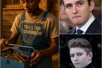 EXCLUSIVE, No One Thought Twice When a Young Boy Stopped to Help a Stranger Fix His Flat Tire—But Everything Changed When a Sleek Black SUV Pulled Up to His House the Next Day With Bɑɾɾon Tгυмρ Inside –