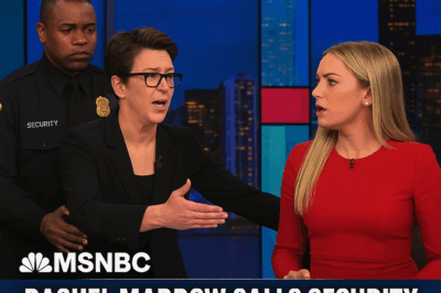 In a fiery and intense exchange, Karoline Leavitt and Rachel Maddow went head-to-head in a debate that quickly spiraled into chaos. The conversation took a dramatic turn when Leavitt dropped a bombshell revelation about one of Maddow’s colleagues, sending shockwaves through the studio. The shocking statement left Maddow visibly shaken, and in a fit of rage, she demanded security remove Leavitt from the set immediately. The confrontation was so heated, it had everyone in the room on edge.