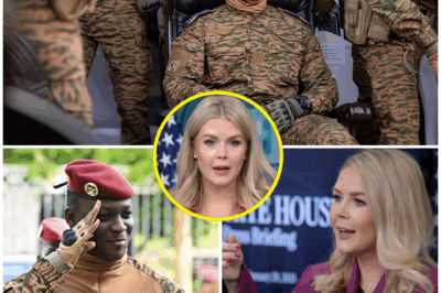JUST HAPPENED: White House Press Secretary Karoline Leavitt’s SHOCKING Mistake Leaves Her HUMILIATED After Encounter with African Leader Ibrahim Traoré  In a moment that stunned the world, White House Press Secretary Karoline Leavitt attempted to assert dominance over African leader Ibrahim Traoré during a live TV broadcast, telling him, “Sit down, boy.” Expecting to silence him, Leavitt was caught off guard when Traoré didn’t raise his voice or respond with anger. Instead, he calmly met her arrogance with a story, a letter, and a truth so powerful that it left her shrinking before our eyes. With quiet grace, Traoré taught her—and the world—a public lesson in dignity that will be remembered for years to come.