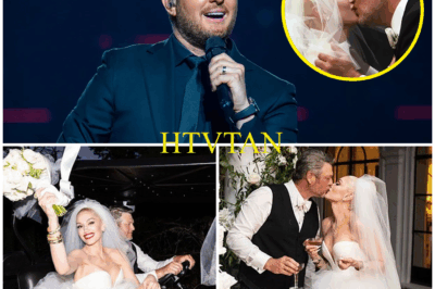 “TWO YEARS OF MARRIAGE, A QUIET TOAST AT SUNSET… AND THEN, THE UNTHINKABLE MAGIC.”  It was supposed to be just another peaceful evening—two years of marriage, a glass raised at sunset, the world quietly turning. But then, out of nowhere, the scene shifted. Michael Bublé, with the unmistakable charm of a legend, appeared on a candlelit stage, his voice cutting through the air, singing “Home” as the last golden rays of daylight kissed the endless Oklahoma fields.  Gwen’s eyes welled with emotion, and Blake, overcome with the beauty of the moment, pulled her even closer. The intimacy of the scene was palpable. Unscripted. Raw. Perfect.  As Bublé’s voice swirled through the evening air, something magical happened—the wind stilled, the world held its breath, and time seemed to freeze. This wasn’t just a song. It was the heartbeat of their love, made visible, in a moment no one could ever forget.