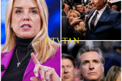 “1 MINUTE AGO: PAM BONDI JUST ENDED GAVIN NEWSOM’S CAREER WITH ONE BRUTAL LINE—ALL THE REAL REASONS BEHIND THE LA RIOTS HAVE NOW BEEN EXPOSED AND NEWSOM IS SPEECHLESS!”  In an explosive moment that rocked the political world, Pam Bondi delivered a brutal, truth-bomb of a line that completely shattered Gavin Newsom’s career. The shocking revelation didn’t just bring his political future into question—it exposed the hidden truths behind the LA riots, truths Newsom never wanted the public to hear. Now, Newsom is so enraged, he’s left speechless.  This moment is already going viral—and the fallout is only just beginning. Don’t miss the full, jaw-dropping story below!