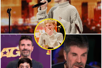 “THE CROWD GASPED—THEN TIME STOPPED. SIMON COWELL, FROZEN IN SHOCK, WALKS OFF THE STAGE—WHAT HAPPENED NEXT WILL BREAK YOUR HEART!”  In a moment nobody could have predicted, Simon Cowell, the man known for his unshakable poise, stood frozen on the America’s Got Talent stage. Eyes wide, jaw dropped, and in a rare break of composure, he quietly walked off—a move so shocking that the entire room was left in stunned silence.  The reason? His son, young Eric Cowell, stepped into the spotlight with a microphone in hand—and a message straight from the heart. “This is for my dad,” Eric whispered before singing a soul-stirring tribute that left the arena in tears. His voice—soft, pure, trembling—broke through every wall Simon had ever built. It wasn’t just a performance; it was a moment of raw emotion that no one, including Simon, saw coming.  By the final note, the audience was on its feet, giving a standing ovation. And Simon? He was in tears—a moment of fatherly pride and overwhelming love that shook the very core of his heart.  Click below to watch the full, heart-wrenching moment that changed everything—and why it will go down in America’s Got Talent history as one of the most unforgettable tributes ever.