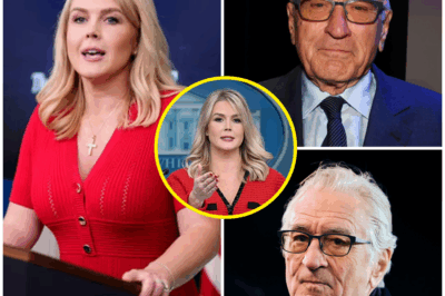 “EXPLOSIVE ATTACK: ROBERT DE NIRO DESTROYS KAROLINE LEAVITT, CLAIMS ‘SHE’S NOT FIT TO BE A ROLE MODEL FOR WOMEN’ — THE INTERNET EXPLODES WITH DIVIDED REACTIONS!”  In a jaw-dropping moment that has sent shockwaves through both Hollywood and politics, Robert De Niro unleashed a blistering attack on Karoline Leavitt, declaring publicly that she is “unfit to be a role model for women”. The actor’s furious critique came out of nowhere and has set the internet on fire, dividing fans, celebrities, and critics alike.  What triggered this unexpected, vicious assault on Leavitt, and what does it mean for her reputation going forward? Was this a personal vendetta or a calculated strike? How will this explosive exchange change the future of both Leavitt’s career and De Niro’s public image?  The fallout is already massive, and everyone is asking the same question: What happens next?  Click below to uncover the full, shocking details of this on-air battle that is rocking the media world to its core.
