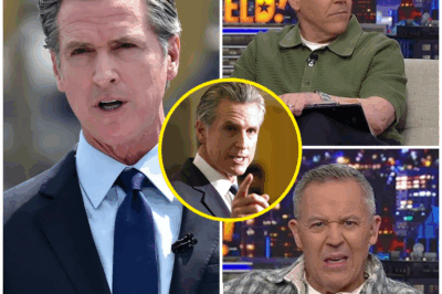“PRIME TIME CLASH: GAVIN NEWSOM ERUPTS AFTER GREG GUTFELD’S LIVE TV TAKEDOWN—THE STUDIO FROZE, FANS REELING!”  In an unprecedented live TV showdown, California Governor Gavin Newsom lost control after a scathing takedown from Greg Gutfeld left the entire studio in stunned silence. The sparks were immediate, and what began as a casual exchange quickly turned into a war of words no one saw coming.  As Gutfeld delivered his brutal critique, Newsom’s calm demeanor shattered—and the situation spiraled into chaos. Insiders say the confrontation escalated so quickly, even the most seasoned producers were scrambling to regain control, as the room went from silence to absolute pandemonium.  What exactly did Gutfeld say that sent Newsom into a fiery rage? And how did the governor fight back when everything was on the line? The fallout from this shocking clash has already set the internet on fire, with fans and critics questioning who really came out on top.  **Click below to uncover the explosive behind-the-scenes details of the most talked-about TV battle of the year—and why the entire political landscape is now reeling from this unforgettable moment!