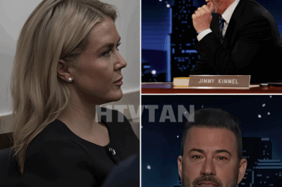 “EXPLOSIVE ON-AIR CLASH: JIMMY KIMMEL INSULTS KAROLINE LEAVITT, AND HER SAVAGE COMEBACK LEAVES HIM SPEECHLESS!”  In a fiery on-air moment that no one saw coming, Jimmy Kimmel insulted Karoline Leavitt, sparking an intense exchange that quickly escalated. But Leavitt wasn’t having it—her brutal, no-holds-barred comeback left Kimmel speechless and the entire audience in stunned silence. The backlash was swift and brutal, with viewers flooding social media in support of Leavitt. What did she say that completely flipped the script, and how did this unexpected clash turn the tables? Full, jaw-dropping details below—don’t miss it! 👇
