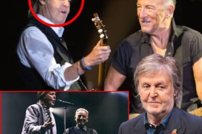 Bruce Springsteen Lights Up Liverpool: The Crowd Roars as He Brings Paul McCartney on Stage… But a Shocking Incident Leaves Everyone Stunned!  When Bruce Springsteen invited Paul McCartney onto the stage, the crowd erupted in excitement. But just as they were about to perform, an unexpected incident occurred: the stage lights went out, and a loud noise echoed through the venue. Security rushed in, creating a tense atmosphere. Even more bizarre, one of the intruders turned out to be an old friend of Bruce Springsteen, someone with a turbulent history with him. Why did this mysterious figure appear now?