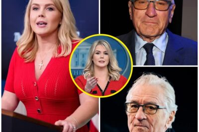 “EXPLOSIVE ATTACK: ROBERT DE NIRO DESTROYS KAROLINE LEAVITT, CLAIMS ‘SHE’S NOT FIT TO BE A ROLE MODEL FOR WOMEN’ — THE INTERNET EXPLODES WITH DIVIDED REACTIONS!” In a jaw-dropping moment that has sent shockwaves through both Hollywood and politics, Robert De Niro unleashed a blistering attack on Karoline Leavitt, declaring publicly that she is “unfit to be a role model for women”. The actor’s furious critique came out of nowhere and has set the internet on fire, dividing fans, celebrities, and critics alike. What triggered this unexpected, vicious assault on Leavitt, and what does it mean for her reputation going forward? Was this a personal vendetta or a calculated strike? How will this explosive exchange change the future of both Leavitt’s career and De Niro’s public image? The fallout is already massive, and everyone is asking the same question: What happens next? Click below to uncover the full, shocking details of this on-air battle that is rocking the media world to its core.