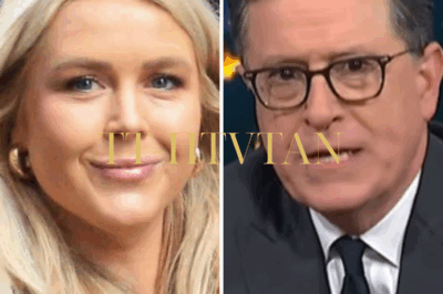 THIS JUST HAPPENED: KAROLINE LEAVITT SHOCKS STEPHEN COLBERT LIVE ON TV! What started as a playful interview turned into chaos when Leavitt flipped the script on Colbert. As he cracked his usual jokes, she hit back with fiery facts, calling out his selective outrage and double standards. The tension skyrocketed, leaving the studio in stunned silence. In an unprecedented move, the segment was abruptly cut short. This wasn’t just TV—it was a cultural showdown and a warning shot in America’s media war. Full story below 👇