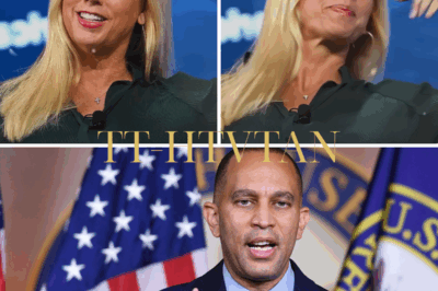 SHOCKING REVELATION: PAM BONDI HUMILIATES HAKEEM JEFFRIES IN CONGRESS WITH DAMNING EVIDENCE – LEAVING EVERYONE IN STUNNED SILENCE! What was meant to be a heated exchange turned into a complete humiliation for Hakeem Jeffries when Pam Bondi dropped an explosive piece of evidence that utterly crushed his argument. The room was left in stunned silence as Jeffries couldn’t even respond, his reputation obliterated in mere seconds. The fallout is set to rock Congress—has Bondi just shattered Jeffries’ career in one moment? This explosive moment is going viral—don’t miss the drama that’s unfolding 👇