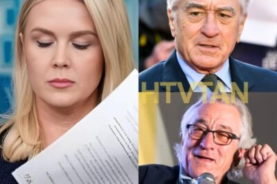 SHOCKING TV COLLISION: KAROLINE LEAVITT SILENCES ROBERT DE NIRO WITH UNSCRIPTED TRUTH—PRODUCERS HAVE TO STOP THE SEGMENT MID-AIR! 😳🔥  In one of the most intense late-night interviews ever, Karoline Leavitt called out Robert De Niro on live TV, causing a massive on-air meltdown. What began as a lighthearted chat escalated quickly when Leavitt flipped the script, confronting De Niro’s double standards with razor-sharp precision. The explosive moment silenced the studio, forcing producers to abruptly end the segment. How did it all go down?  Curious to know how Karoline Leavitt stunned Robert De Niro live on air? Get the full shocking details below! 👇👇
