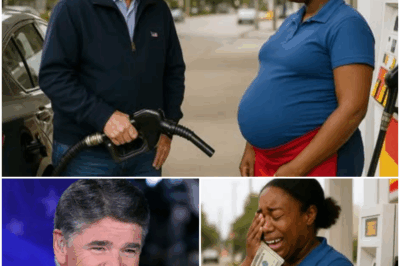SHOCKING: SEAN HANNITY QUIETLY GIFTS $25,000 TO PREGNANT BLACK WOMAN AT GAS STATION—NO CAMERAS, JUST TEARS AND HUMANITY! It wasn’t on live TV—this heartfelt act of generosity took place on an ordinary street corner. In a moment that’s now going viral, Sean Hannity discreetly handed over a small envelope with $25,000, shared one gentle sentence, and embraced a pregnant woman, leaving both in tears. What followed was a story of compassion that’s being hailed as the most profound and genuine moment of his career. No cameras, no fanfare—just humanity. This story is taking the world by storm—get the full, emotional details below!
