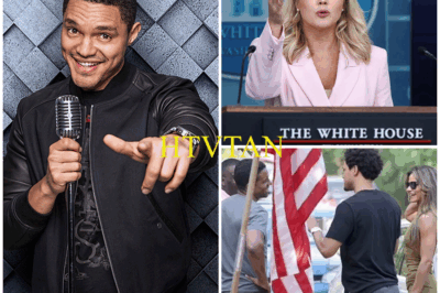 “MIC DROP MAYHEM: KAROLINE LEAVITT COMPLETELY SHREDS TREVOR NOAH LIVE—LEAVES HIM UTTERLY SPEECHLESS AND THE STUDIO IN SHOCK!”  What no one saw coming turned into one of the most explosive moments in live TV history. Karoline Leavitt didn’t just go toe-to-toe with Trevor Noah—she obliterated him in a blistering on-air takedown that left the audience frozen in disbelief. In just thirty seconds, Leavitt flipped the script, leaving Noah looking like a clueless fool on his own show.  The smug grin Noah once wore disappeared in an instant, replaced by stunned silence as Leavitt’s razor-sharp words tore into him. Fans at home and in the studio were left gasping, as egos were shattered live on air. Cameras caught every brutal second, and the fallout has been nothing short of chaos.  Was this the most savage takedown in live TV history? As social media explodes, viewers are still trying to process the shocking reality: Did Trevor Noah just get totally humiliated on his own turf?  Click below to watch the entire jaw-dropping moment that has everyone talking and still reeling from the aftermath.