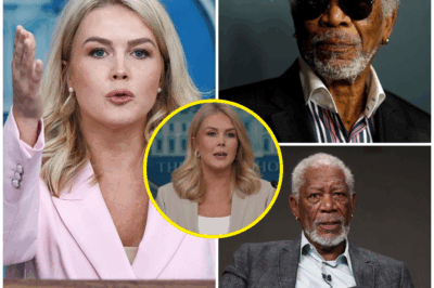 “EXPLOSIVE TV MOMENT: MORGAN FREEMAN SHUTS DOWN KAROLINE LEAVITT WITH A MASTERCLASS ON RACE—THE CONFRONTATION THAT LEFT AMERICA BREATHLESS!”  In a jaw-dropping, live TV clash that left the entire nation stunned, Morgan Freeman took Karoline Leavitt to task in a way no one could have ever predicted. What started as a debate quickly spiraled into an intense, no-holds-barred confrontation, as Freeman’s calm, deliberate voice delivered the kind of gut-wrenching truth that left Leavitt speechless.  “Karoline, you’re young. You’re bright. But do you really believe legislation alone can uproot something this deep?” Freeman’s question wasn’t just a comment—it was a strike to the core. His words cut deeper than any headline, exposing her blind spots in a way that no one saw coming.  Leavitt, usually unshakable, faltered for the first time on live TV. The room froze—and you could feel the tension hanging in the air as every second dragged on. The audience, once expecting a typical back-and-forth, was now frozen, with every breath held in anticipation of Leavitt’s response.  What happened next left the world questioning: Could Leavitt recover from this devastating takedown? How much of this confrontation was about more than just politics? Was Freeman right to call out the depth of racial issues, or did his challenge reveal an even deeper rift?  Click below to uncover the explosive details of this unforgettable moment—and why this battle may have changed everything for Leavitt and Freeman.