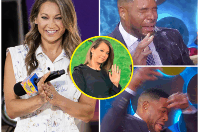 “Ginger Zee Predicted a Storm Was Coming for Michael Strahan—and It Hit Like a Thunderclap!”  In an unexpected turn of events that no one saw coming, Ginger Zee’s prediction about Michael Strahan’s career came true—and it hit harder than anyone anticipated. What began as a playful comment during a live broadcast quickly spiraled into a shockwave that rocked the Good Morning America set, leaving Strahan dazed and uncomfortable, while viewers across the nation couldn’t look away. Was this the ultimate payback for Strahan’s larger-than-life persona, or is this just the beginning of deeper tensions brewing behind the scenes?  What followed next wasn’t just a comment—it was a brutal, on-air collision that left the audience, and Strahan himself, frozen in stunned silence. Ginger Zee, known for her quick wit and uncompromising humor, had warned that a storm was coming—and, just like the forecasted weather, it hit with full force. And Strahan? He was right in the eye of the storm.  Stay tuned, because what unfolded in that moment may change the future of GMA forever.
