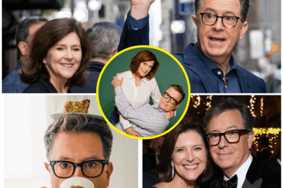 “HE HID HIS PAIN FOR 18 YEARS: STEPHEN COLBERT’S WIFE DROPS A BOMBSHELL, REVEALING SECRETS THAT COULD DESTROY HIS LEGACY!”  In an unexpected twist, Stephen Colbert’s wife exposed shocking truths live on air, revealing the deep pain Colbert had concealed for 18 years. “I once tried to leave him,” she confessed—words that stunned everyone.  What began as a routine anniversary tribute quickly turned into a raw moment, leaving Colbert visibly shaken, his world crumbling on live TV. Her revelation—long hidden behind Colbert’s humor—was now out in the open, and nothing would ever be the same.  What did she reveal that left the nation in shock? And will this explosive moment unravel everything Colbert has worked for? The fallout is just beginning.