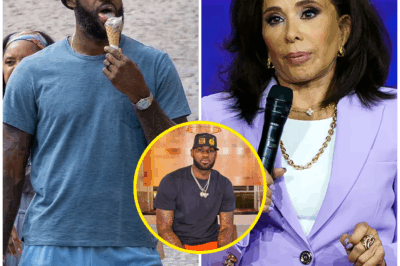 “LEBRON JAMES SLAMS HER, CALLING HER ‘HAHA OLD LADY’—BUT JEANINE PIRRO’S CALM RESPONSE SHUTS HIM DOWN!”  When LeBron James fired a sharp insult, dubbing Jeanine Pirro the “KKK Old Lady,” the world expected her to erupt in fury. Instead, she delivered a cold, calculated response in just 17 words that left him speechless: “My family fought to end slavery. Yours came here from Jamaica in the 1930s. Let’s talk facts.”  Her measured words hit like a punch, instantly turning the tables and exposing the hypocrisy. The internet went silent, and LeBron had nowhere to hide. What was supposed to be a taunt turned into a full-blown reckoning.  This wasn’t just a clapback—it was a devastating reality check. What LeBron thought would be a victory ended up as a public humiliation, and the ripple effects are still being felt.