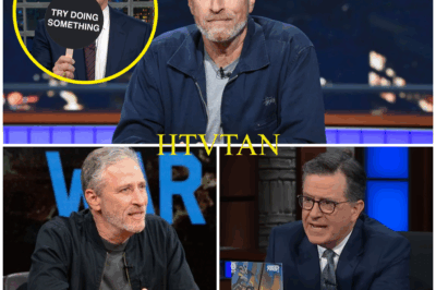 “‘CUT! CUT IT NOW!’ — JON STEWART GOES OFF ON CBS AFTER COLBERT’S CANCELLATION, SHOCKING THE NATION!”  After CBS abruptly canceled The Late Show, Jon Stewart didn’t hold back. In a jaw-dropping moment, Stewart launched a scathing attack on the network live, leaving the studio in stunned silence. What was thought to be just another joke quickly turned into a full-on media explosion.  Stewart’s bold move sent shockwaves through the entire country, and CBS has remained eerily silent in response. The clip is spreading rapidly—and no one knows how CBS will recover.  What did Stewart say that left CBS reeling? The consequences are far from over.