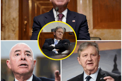BREAKING: EXPLOSIVE CLASH AS JOHN KENNEDY AND MAYORKAS GO HEAD-TO-HEAD—THE SHOCKING SHOWDOWN THAT LEFT THE ROOM IN SILENCE!  In a jaw-dropping moment that has left Washington reeling, Senator John Kennedy (R-LA) launched a ferocious attack on DHS Secretary Alejandro Mayorkas during today’s Senate Finance Committee hearing. What began as a standard exchange quickly escalated into an all-out verbal barrage that had the entire room in stunned silence.  Kennedy, known for his sharp and often brutal questioning, obliterated Mayorkas with questions so pointed, so damning, that even seasoned lawmakers were left speechless. Tensions soared as Kennedy didn’t hold back, ripping into Mayorkas over his handling of some of the most controversial issues facing the Department of Homeland Security.  But what really caused the room to freeze? What did Kennedy reveal in his questioning that made even Mayorkas falter? The clash wasn’t just heated—it was an explosive confrontation that has sparked wild speculation and will likely have devastating consequences for the future of DHS.  Is this the beginning of an unraveling scandal, or just another political theater? The fallout from this showdown is only just beginning, and the nation is waiting to see what happens next.